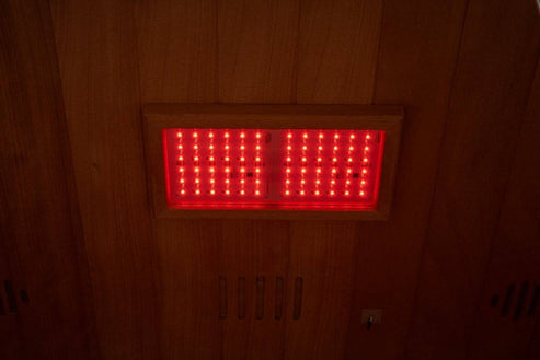 Costway 2-Person Dual Therapy Full Spectrum Infrared Sauna with Red Light Panel, WiFi App Control, Chromotherapy & Bluetooth – Okoume Wood- Fully Loaded Indoor Spa
