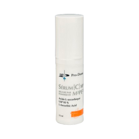 Free Gift ProDerm C 10% - M2PE Serum in 5.5ml bottle for face and neck. Brightens skin, reduces wrinkles, and firms complexion.