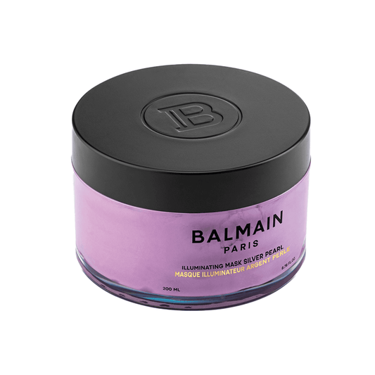Balmain Paris hår couture upplysande mask Sliver pärla