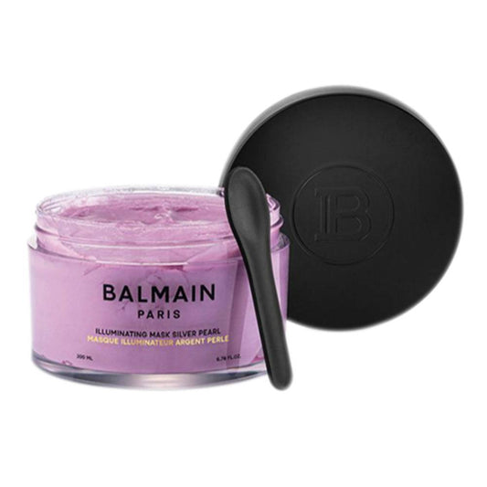 Balmain Paris hår couture upplysande mask Sliver pärla