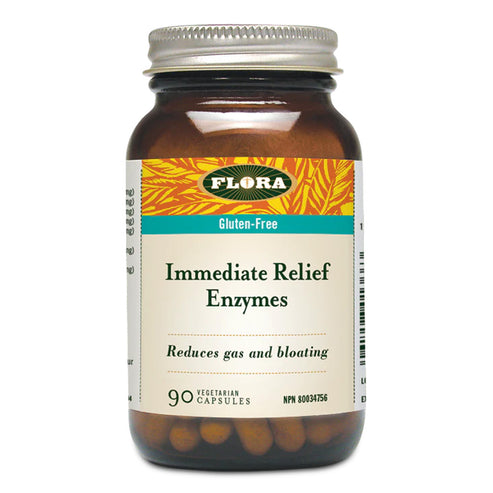 Flora Relief Enzymes - Digestive Supplement 90 capsules. Promotes healthy digestion and relieves bloating with natural superfood enzymes.