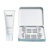 Babor Instant Fresh and Smooth Eye Serum with hydrating patches in a travel-friendly case, ideal for reducing puffiness and fine lines around the eyes.