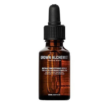 Grown Alchemist Instant Smoothing Serum in amber glass dropper bottle