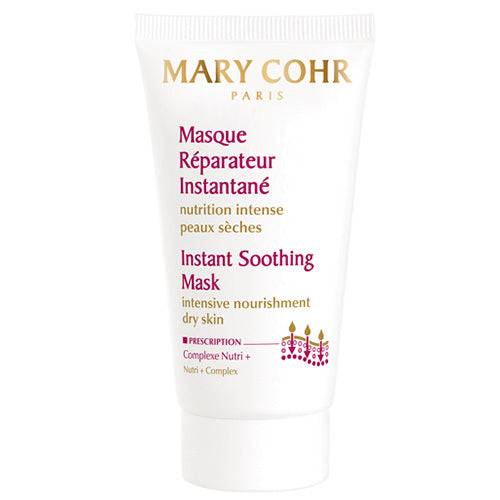 Mary Cohr Instant Soothing Mask at eSkinStore, intensive moisturizer with camellia and macadamia oils for dry skin relief and nourishment.