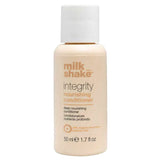 milk_shake Integrity Nourishing Conditioner 50ml bottle for all hair types. Deep conditioner with organic muru muru butter to preserve color.