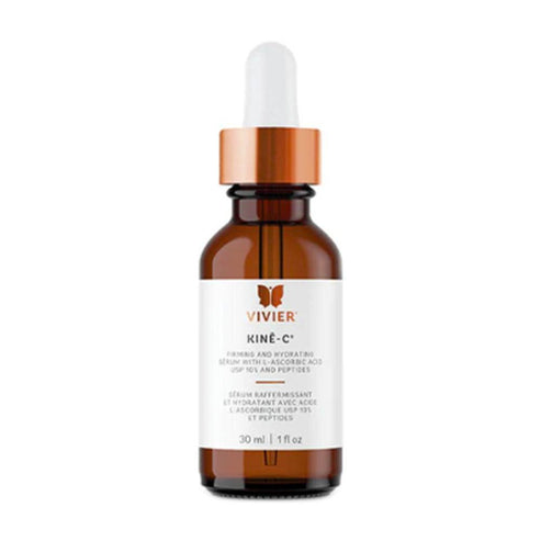 VivierSkin Kine-C Serum bottle featuring 30 ml size, designed for advanced hydration and anti-aging skin care with Vitamin C.