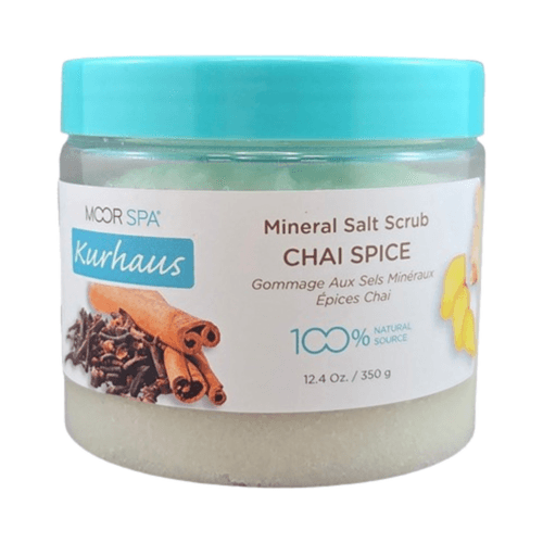 Moor Spa Kurhaus Chai 香料盐磨砂罐，用于身体去角质