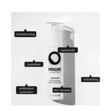 Priori LCA fx121 Skin Renewal Creme with labeled benefits like hydration, luminosity, and skin renewal for fine line reduction.