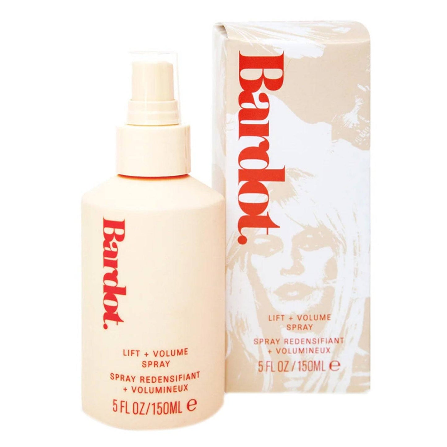 Bardot Lift Volume Spray - Volume & Shine Essentials in 150ml bottle with branded packaging, ideal for fine to medium hair styling needs.