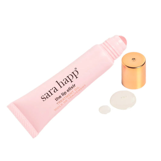 Sara Happ Huile élixir pour les lèvres avec roller à quartz rose