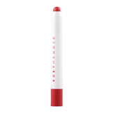 Ruby Hammer Lip Serum Balm in vibrant red shade. Hydrating lip care stick for smooth, moisturized lips in a sleek white and red tube.