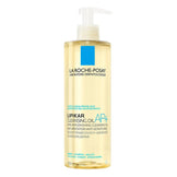 La Roche Posay Lipikar Cleansing Oil AP+ with niacinamide and shea butter, designed to reduce itching and replenish lipids for smooth, healthy skin.