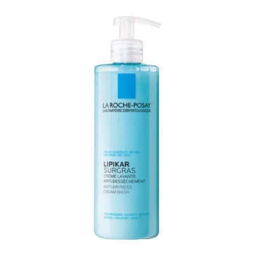 Front view of La Roche Posay Lipikar Surgras - Body Wash | Cleanse & Restore, ideal for dry skin care in daily shower routines.