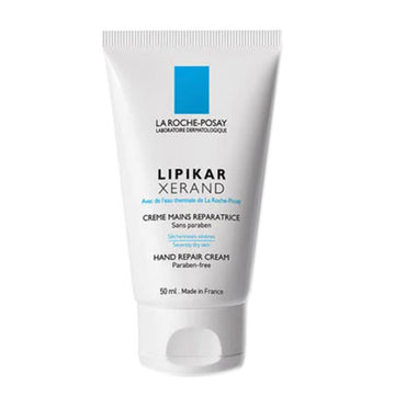 La Roche Posay Hand Cream - Hydrating Repair for dry, damaged hands. Lipikar Xerand formula with Allantoin, 50ml tube at eSkinStore.