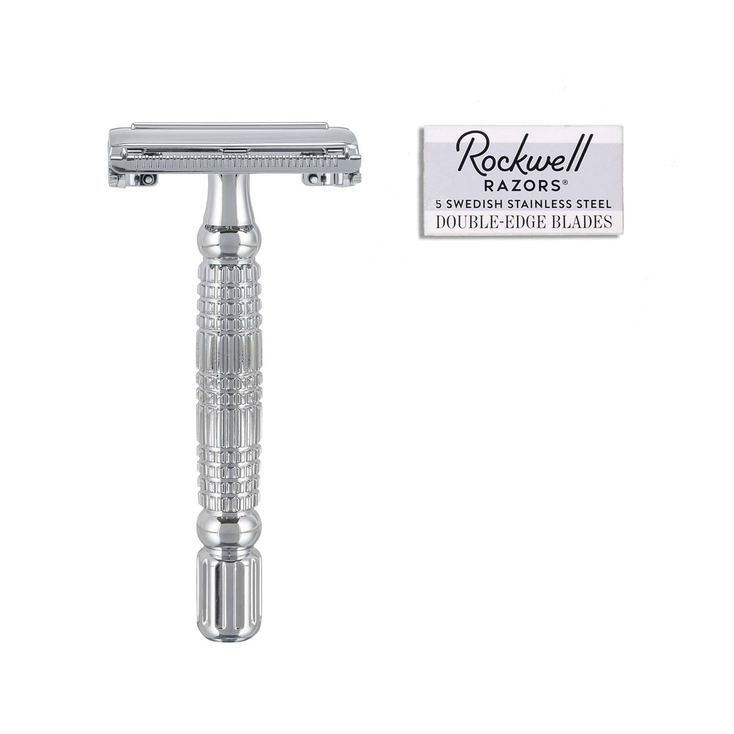 Rockwell R1 DE Safety Razor - White Chrome