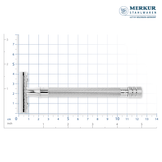 Merkur 3-Piece Ladies DE Safety Razor, Closed Comb, Knurled Extra Long Handle, Chrome, Pink Box