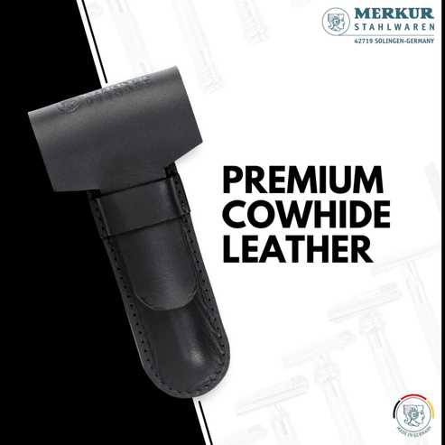Merkur Leather Case, Standard, Fits all Items except 24001 and Futur, Cowhide, Black