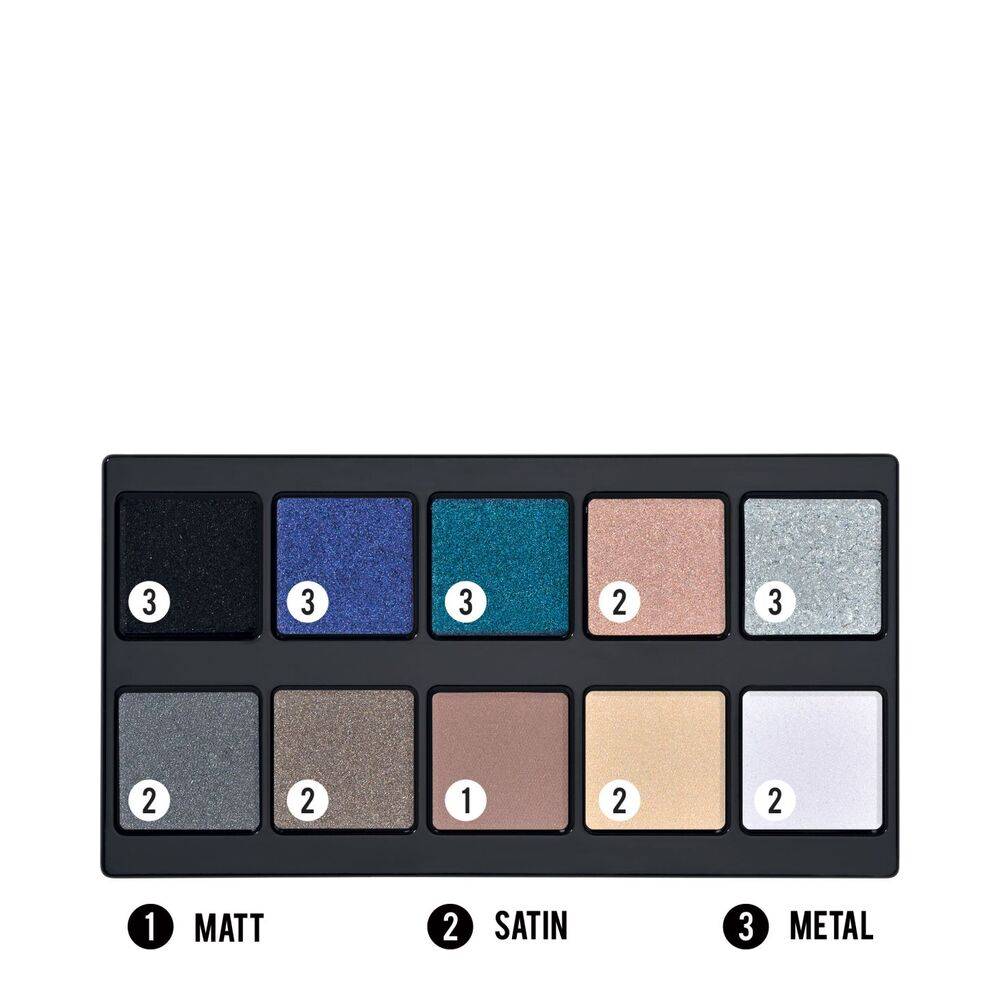 Pupa Make Up Stories Palette - Mauve Look with 10 eyeshadows in matt, satin, and metal finishes. Perfect for versatile face makeup styles.