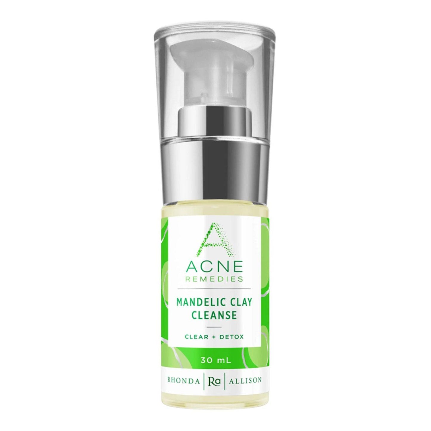 Rhonda Allison Mandelic Clay Cleanse 30ml facial cleanser featuring mandelic acid and kaolin clay. Ideal for impurity removal and smoother skin.
