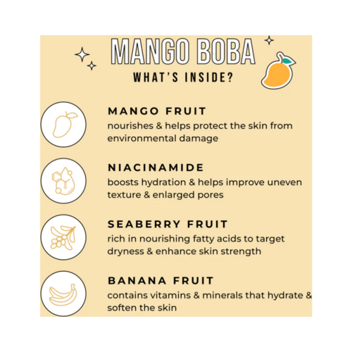 Avatara Mango Boba Nourishing Hydrogel Mask