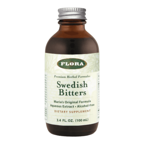 Flora Maria's Swedish Bitters - Alcohol-Free Digestive Aid in 100ml bottle, supports digestion and weight loss in health and beauty supplements.