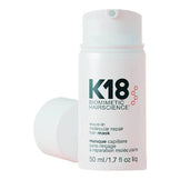 K18 Mask - Hair Treatment bottle with 50ml capacity, designed for molecular repair to reverse hair damage in 4 minutes.