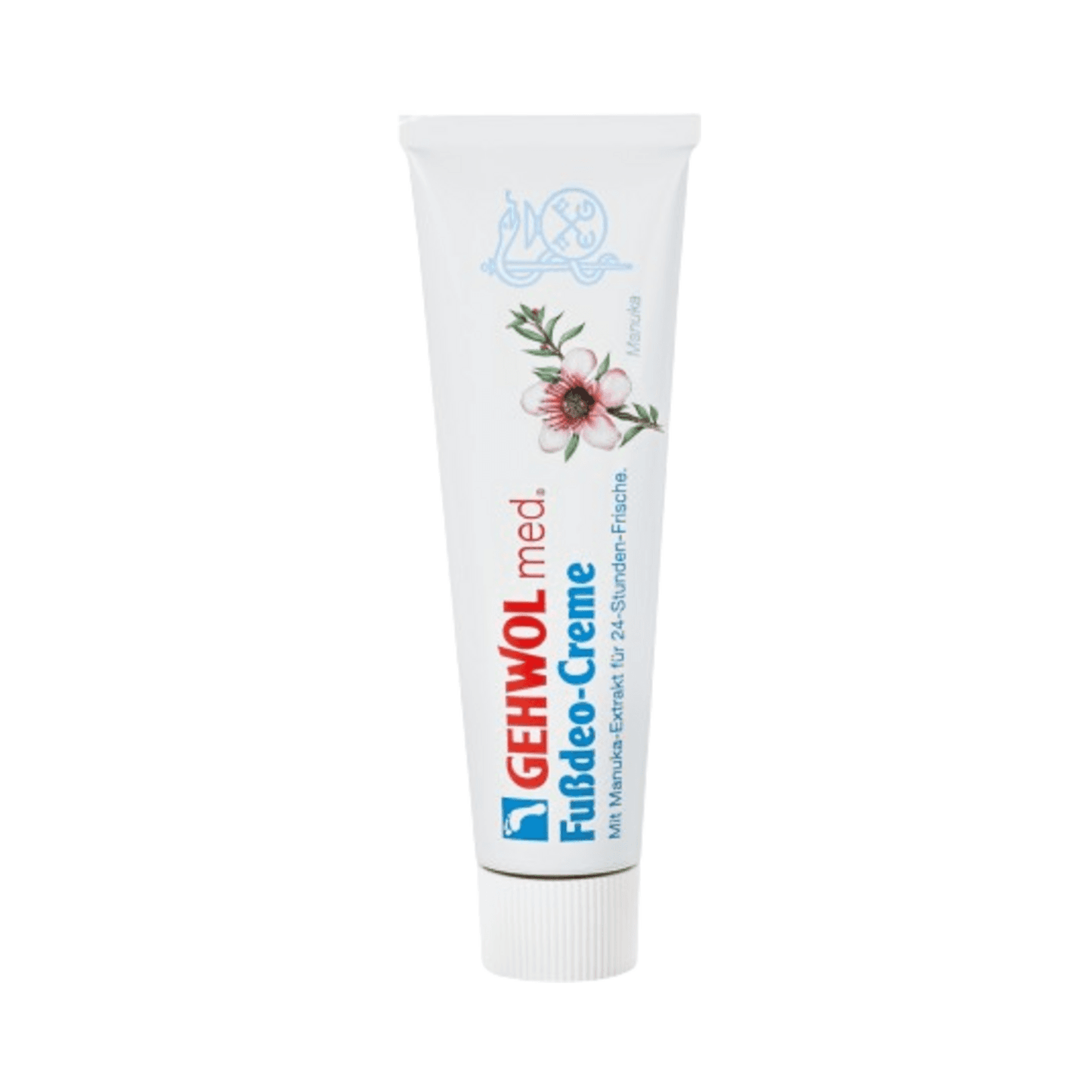 Gehwol Med Deodorant Foot Cream - Odor Protection | Long-lasting tube with aloe vera and jojoba for 24-hour freshness and foot care.