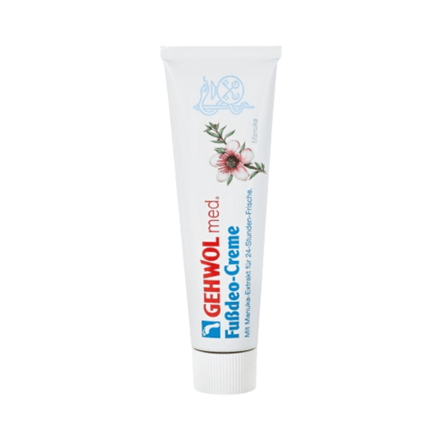 Gehwol Med Deodorant Foot Cream - Odor Protection | Long-lasting tube with aloe vera and jojoba for 24-hour freshness and foot care.