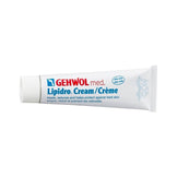 Gehwol Med Lipidro Cream with urea in a compact tube, designed for intensive foot care and hydration. Perfect for dry and callused feet.