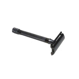 Merkur 23B 3-Piece DE Safety Razor, Closed Comb, Knurled Long Handle, Black