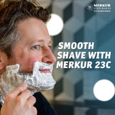 Merkur 23C Safety Razor Travel Set – Black Leather Case and 10 Blades