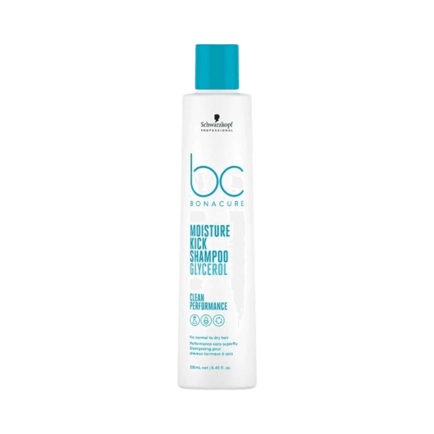 Bonacure Moisture Kick Shampoo Hair Shampoo 250 ml bottle for dry hair, available at eSkinStore in Hair Care category.