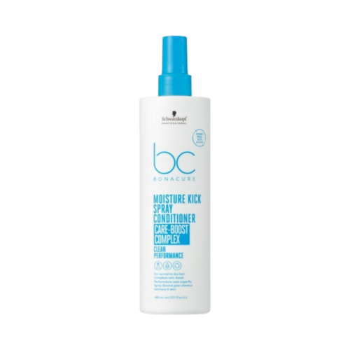 Bonacure Moisture Kick Spray Conditioner Hair Conditioner 200ml with Care Boost Complex, available at eSkinStore for hair hydration and shine.