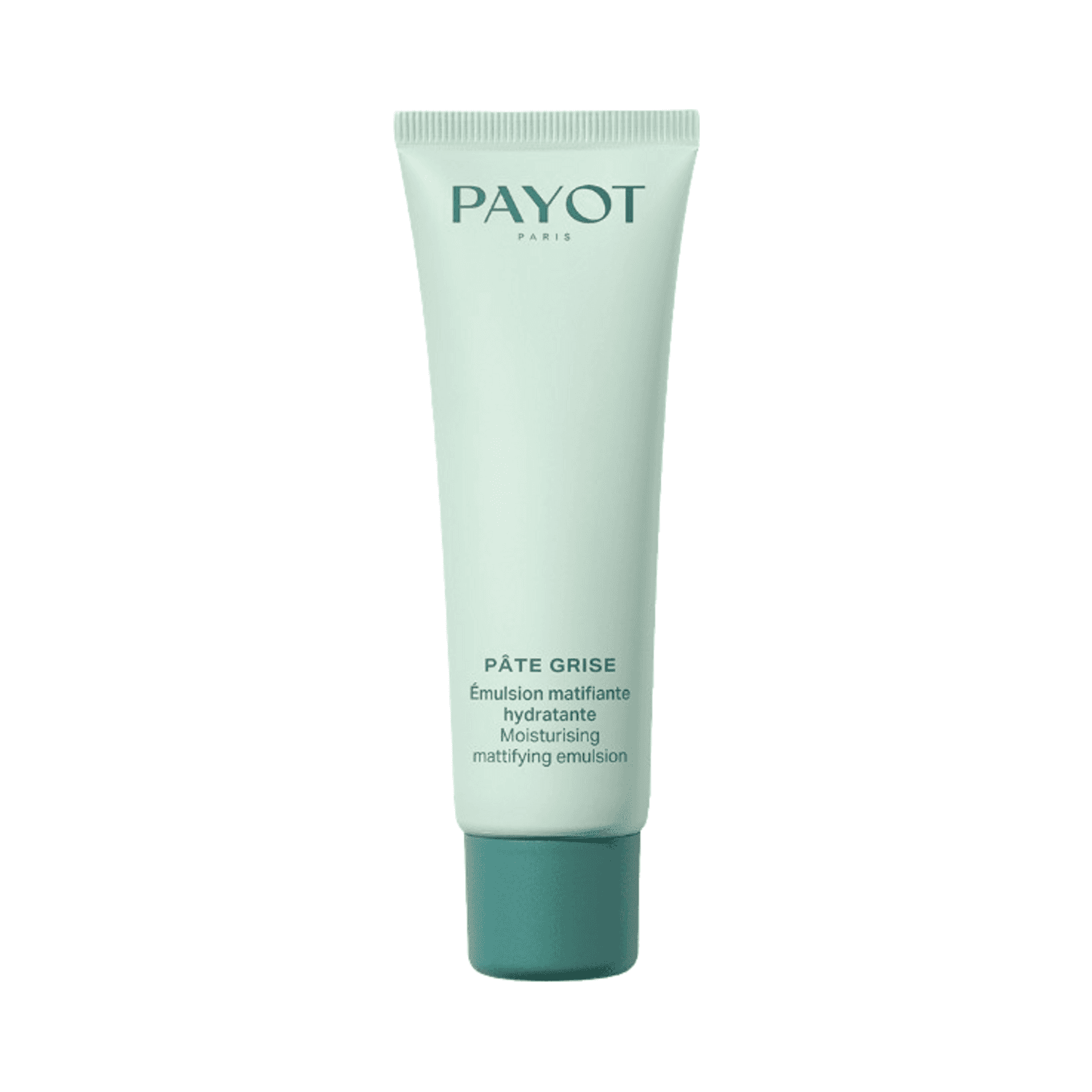 Payot Emulsion - Moisturizing | 96% Natural Ingredients in a soft green tube with dark green cap. Perfect for dry skin care and daily hydration.