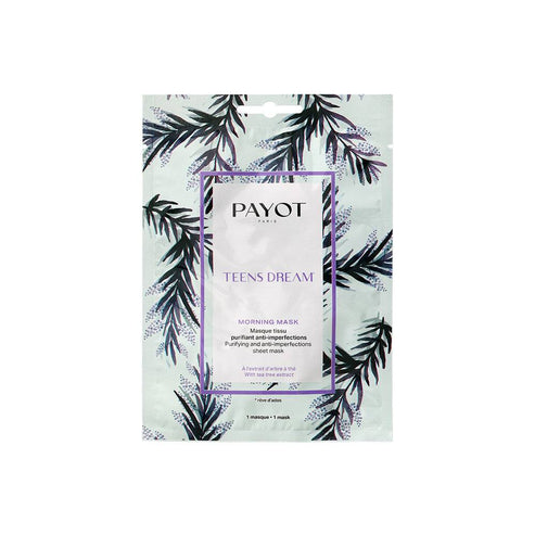 Payot Teens Dream Morning Mask in floral packaging, designed for teen skincare with natural ingredients. Ideal for quick, eco-conscious beauty routines.