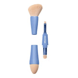 Alleyoop 4-in-1 Makeup Brush features interchangeable heads for multiple makeup applications. Ideal for efficient beauty routines and on-the-go use.