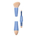 Set di pennelli per trucco 4 in 1 Alleyoop con applicatori rimovibili per un uso versatile del trucco. Ideale per routine di bellezza efficienti in movimento.