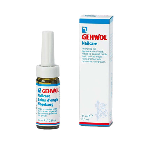 Gehwol Nail Care Hand & Foot Treatment in 15ml size, enriched with Vitamin E and chamomile to enhance nail health and appearance.