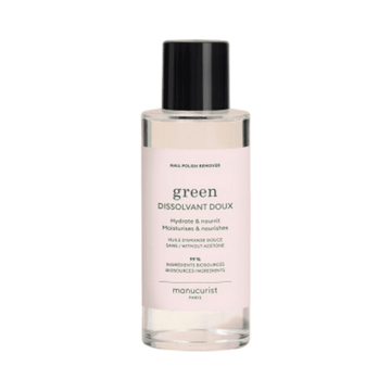 Manucurist Nail Polish Remover Green - Plant-Based | Efficient Removal with almond oil, 99% bio-sourced formula in a clear bottle for gentle nail care.