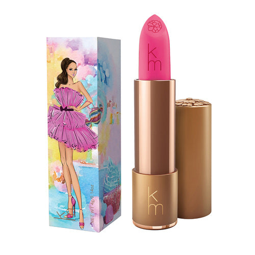 Karen Murrell Lipstick - Natural Nude Lipstick | 4 ml / 0.14 oz in deep red with moonlit box art of a woman in a red robe by a lake.
