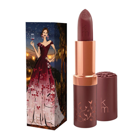 Karen Murrell Lipstick - Natural Nude Lipstick | 4 ml / 0.14 oz in soft brown nude with romantic box art of a woman in a pink floral gown.