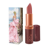 Karen Murrell Lipstick - Natural Nude Lipstick | 4 ml / 0.14 oz in classic red with illustrated box of a woman in a red dress on a balcony.