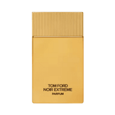 Tom Ford Noir Extreme Parfum - Vertical view of the elegant gold bottle. A premium amber woody scent in the men's fragrance category.