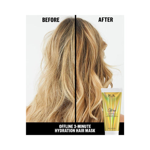 Cabelo Igk Off-line de 3 minutos Hydration Hyable Mask