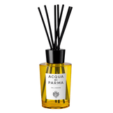 Acqua Di Parma Oh L'Amore Room Diffuser with black reeds in amber glass bottle. Romantic fragrance for home ambiance and decor enhancement.
