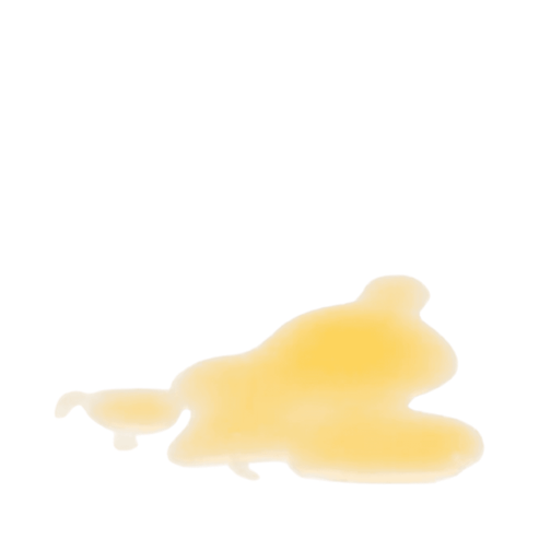 Golden fluid texture of The Cure Skincare Oil Cleanser, demonstrating its natural oil-based formula for gentle face and neck cleansing.