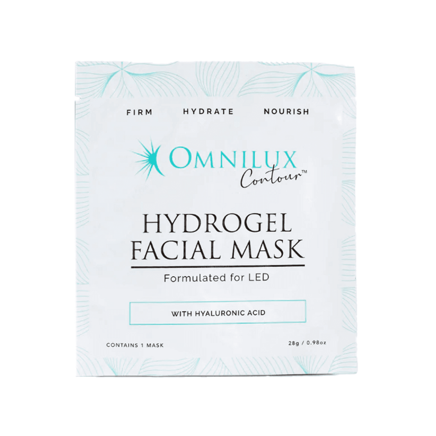 Omnilux Hydrogel Mask - 3 Pack Facial Treatment formulated for LED therapy, featuring hyaluronic acid to hydrate, firm, and nourish skin.