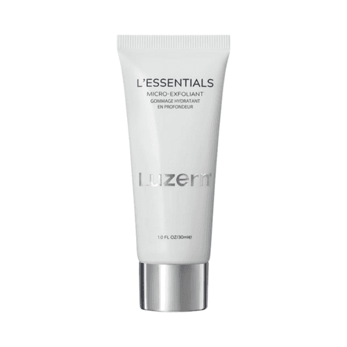 Luzern Micro-Exfoliant gentle exfoliating cream in a sleek white 30ml tube for radiant skin, ideal for dull or uneven skin texture.