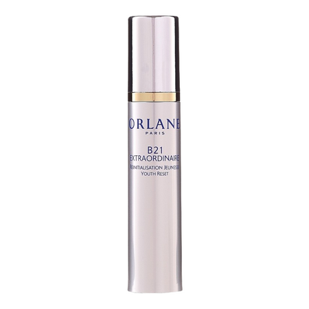 Free Gift Orlane B21 Extraordinaire Youth Reset Serum in sleek silver bottle, ideal for mature skin treatment. Buy online at eSkinStore.