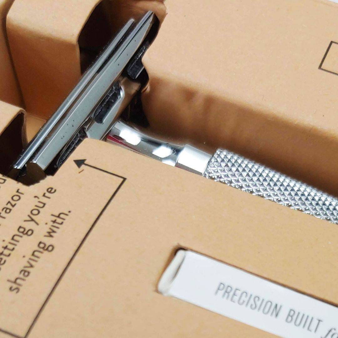 Rockwell 2C Adjustable DE Safety Razor - White Chrome (2 Settings)